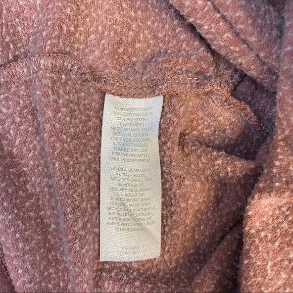 Z By Zella Washed Pullover Crop Hoodie Sweatshirt Purple Claret Large No String - Picture 6 of 11